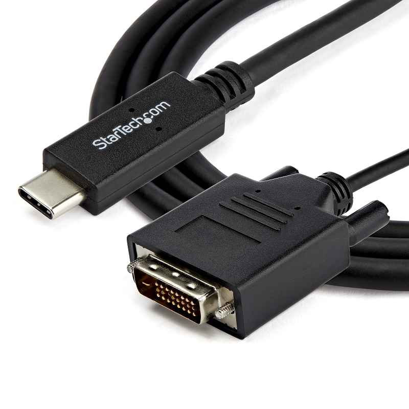 StarTech CDP2DVIMM1MB 3.3 ft. (1 m) USB-C to DVI Cable - 1920 x 1200 - Black